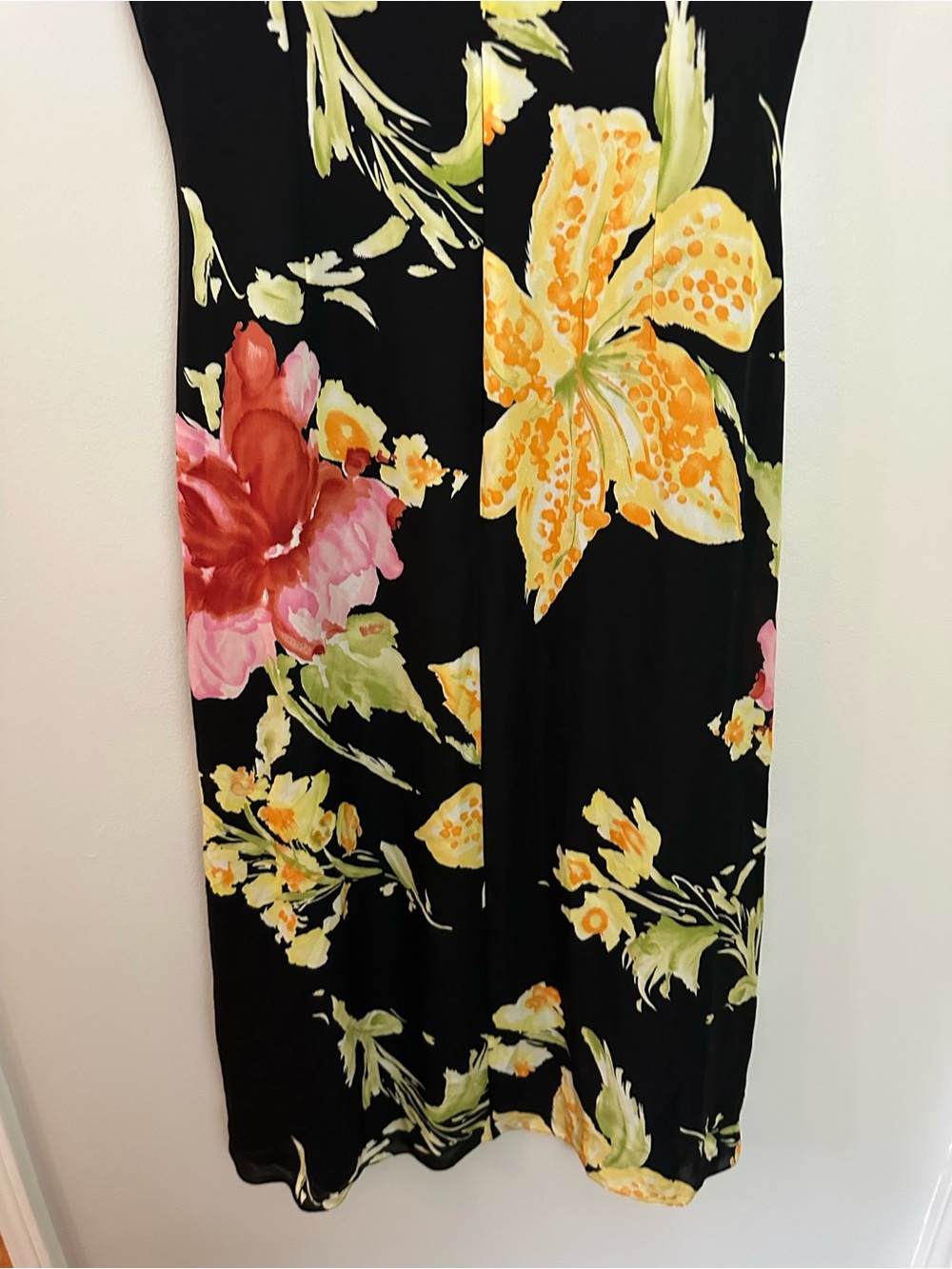 Talbot’s Silk Floral Midi Dress Black Size 10 EUC - Picture 11 of 11